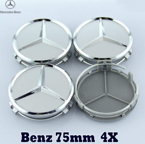 Benz 75mm 4X Felgeneinsatzkappen